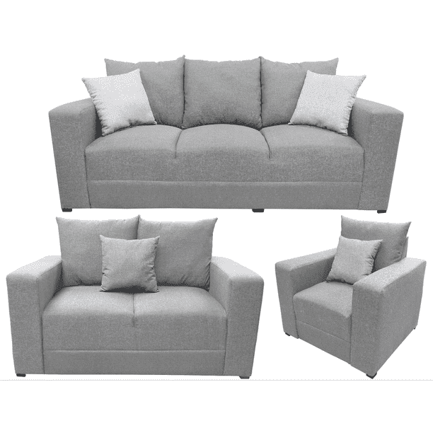 Sala Modular 3-2-1 Milán Color Gris Plata